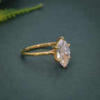 Cathedral Marquise Cut Moissanite Diamond Engagement Ring - JBR Jeweler