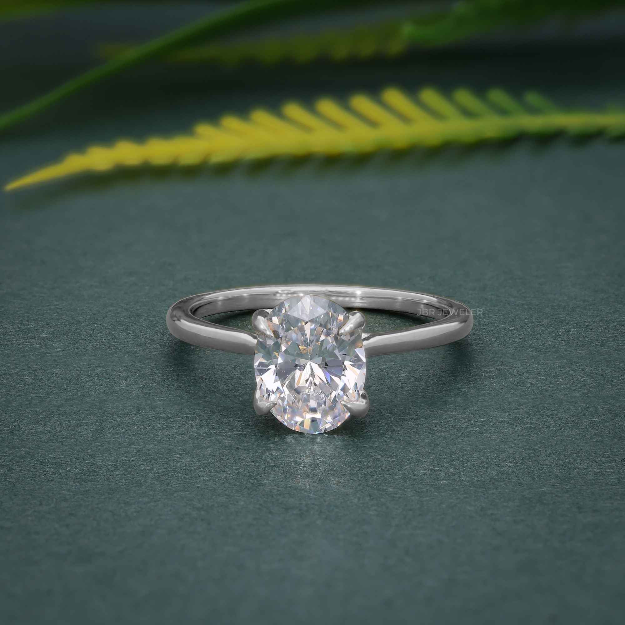 Cathedral Oval Cut Lab Grown Diamond Engagement Ring - JBR Jeweler
