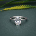 Cathedral Oval Cut Moissanite Diamond Engagement Ring - JBR Jeweler