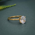 Cathedral Oval Cut Moissanite Diamond Engagement Ring - JBR Jeweler