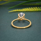 Cathedral Oval Cut Moissanite Diamond Engagement Ring - JBR Jeweler