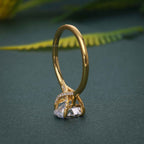 Cathedral Oval Cut Moissanite Diamond Engagement Ring - JBR Jeweler