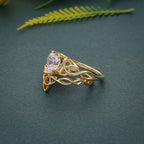 Celtic Irish Style Heart Cut Moissanite Diamond Bridal Set Ring - JBR Jeweler