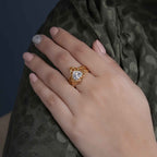 Celtic Irish Style Heart Cut Moissanite Diamond Bridal Set Ring - JBR Jeweler