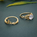 Celtic Knot Round Cut CVD Diamond Bridal Set Ring - JBR Jeweler
