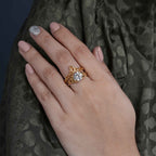 Celtic Knot Round Cut CVD Diamond Bridal Set Ring - JBR Jeweler