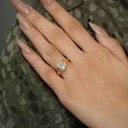 Celtic Emarald Moissanite Diamond Engagement Ring - JBR Jeweler