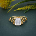 Entwined Celtic Emarald Lab Grown Diamond Engagement Ring - JBR Jeweler