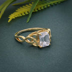 Celtic Emarald Moissanite Diamond Engagement Ring - JBR Jeweler