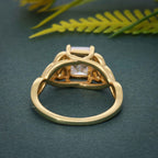 Celtic Emarald Moissanite Diamond Engagement Ring - JBR Jeweler