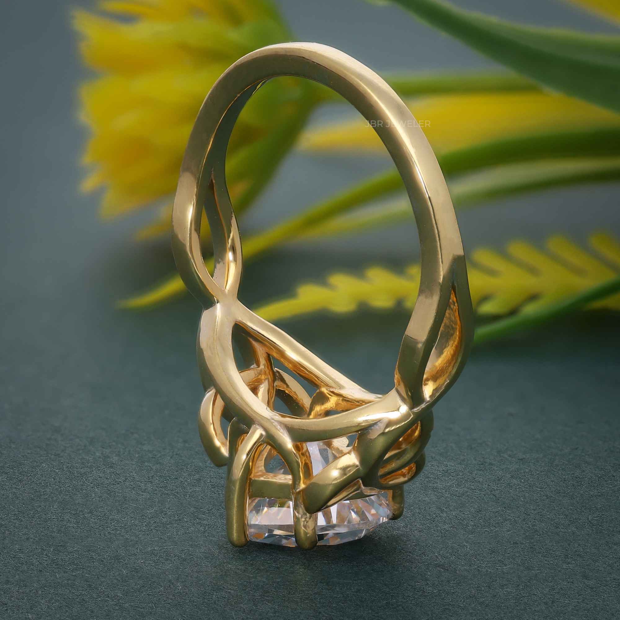 Celtic Heart Moissanite Diamond Engagement Ring - JBR Jeweler