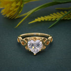 Celtic Heart Moissanite Diamond Engagement Ring - JBR Jeweler