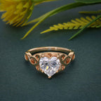 Celtic Heart Moissanite Diamond Engagement Ring - JBR Jeweler