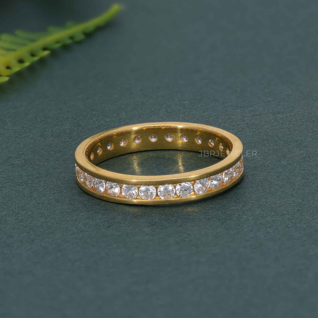 Channel Set Lab Diamond Eternity Wedding Band - JBR Jeweler