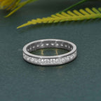 Channel Set Moissanite Diamond Eternity Wedding Band - JBR Jeweler