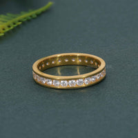 Channel Set Moissanite Diamond Eternity Wedding Band