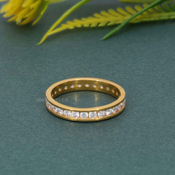 Channel Set Lab Diamond Eternity Wedding Band