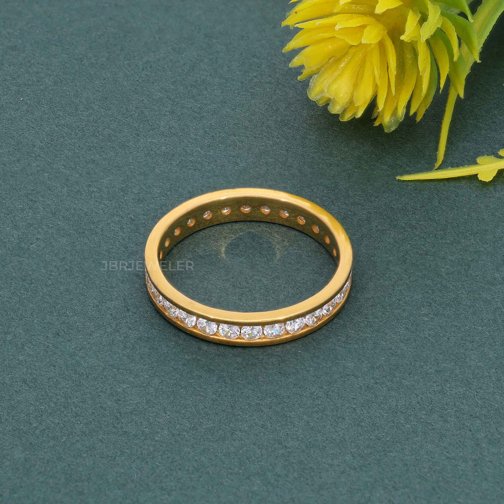 Channel Set Lab Diamond Eternity Wedding Band - JBR Jeweler