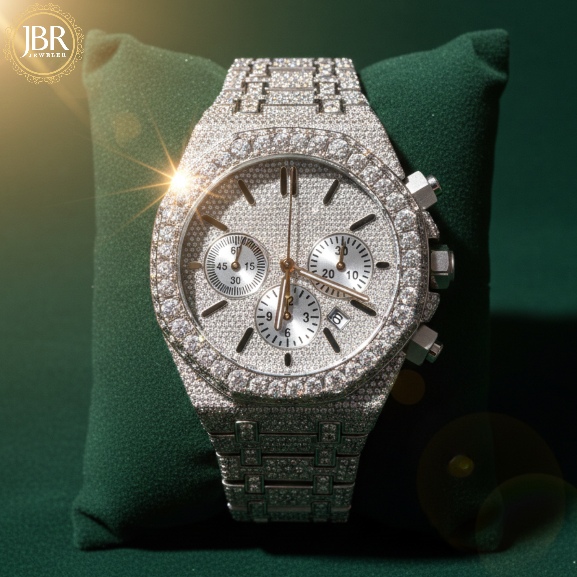 Chronograph Multi Dial Custom Hip Hop Moissanite VVS Watch