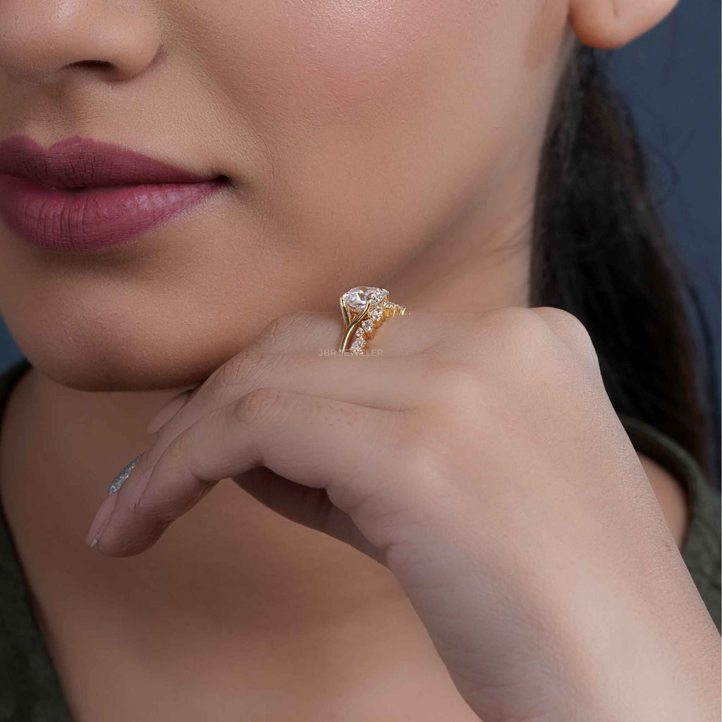 Classic Cushion Cut Lab Diamond Wedding Ring Bridal Sets - JBR Jeweler