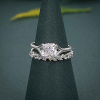 Classic Cushion Cut Lab Diamond Wedding Ring Bridal Sets