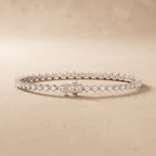 10K gold round lab diamond tennis bracelet