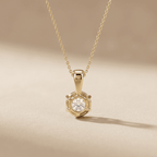 Classic Round Solitaire Lab Diamond Pendant & Necklace