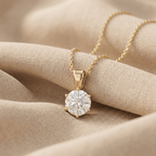 Classic Round Solitaire Lab Diamond Pendant & Necklace
