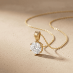 Classic Round Solitaire Lab Diamond Pendant & Necklace