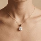 Classic Round Solitaire Lab Diamond Pendant & Necklace