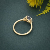 Revealed Solitaire Cushion Lab Grown Diamond Engagement Ring