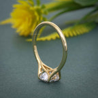 Wrapped Cushion Moissanite Diamond Solitaire Engagement Ring - JBR Jeweler