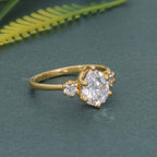 Classic Three Stone Pear Cut Lab Grown Engagement Ring - JBR Jeweler