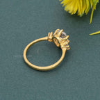 Classic Three Stone Pear Cut Lab Grown Engagement Ring - JBR Jeweler