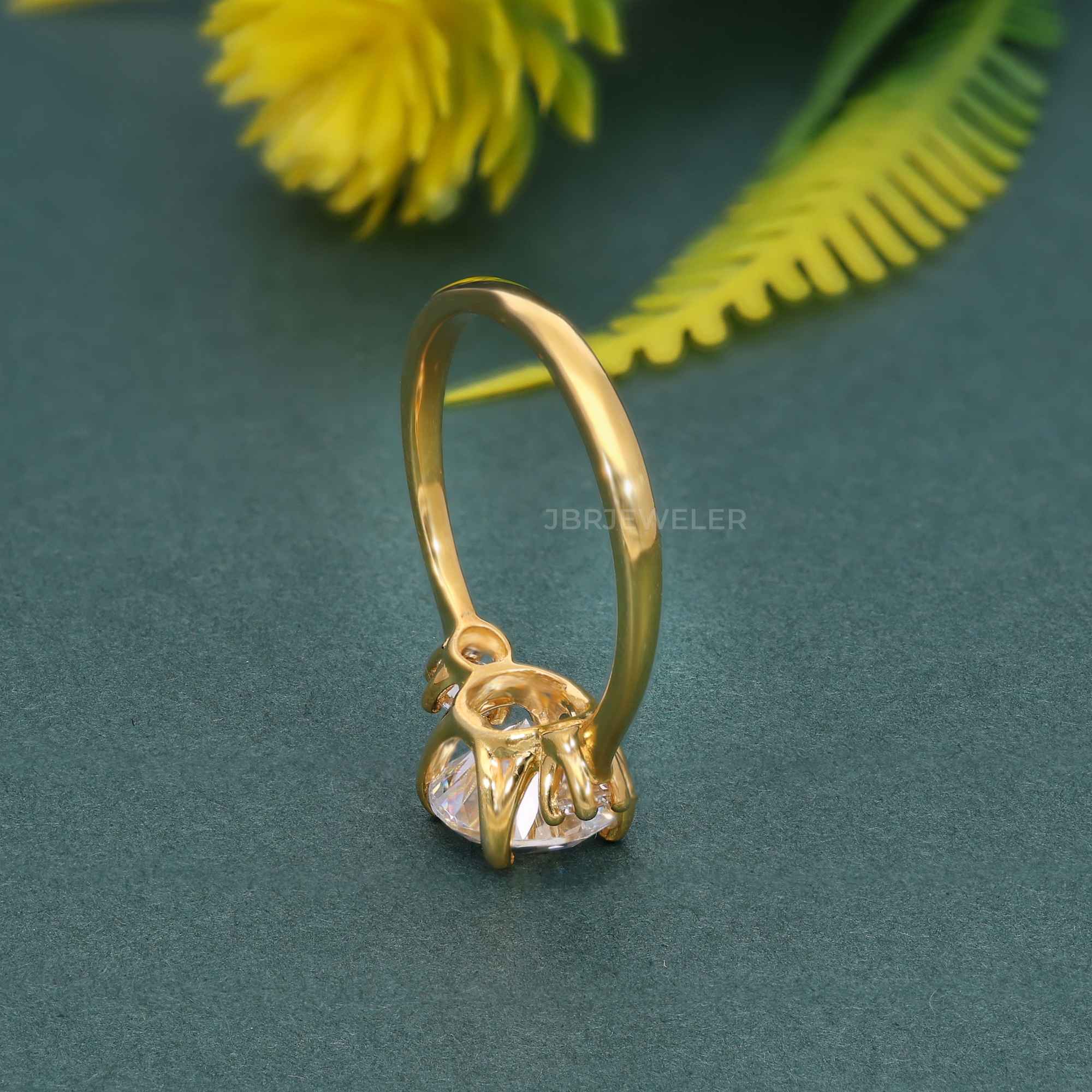 Classic Three Stone Round Cut Lab Grown Engagement Ring - JBR Jeweler