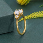 Classic Three Stone Round Cut Moissanite Engagement Ring - JBR Jeweler