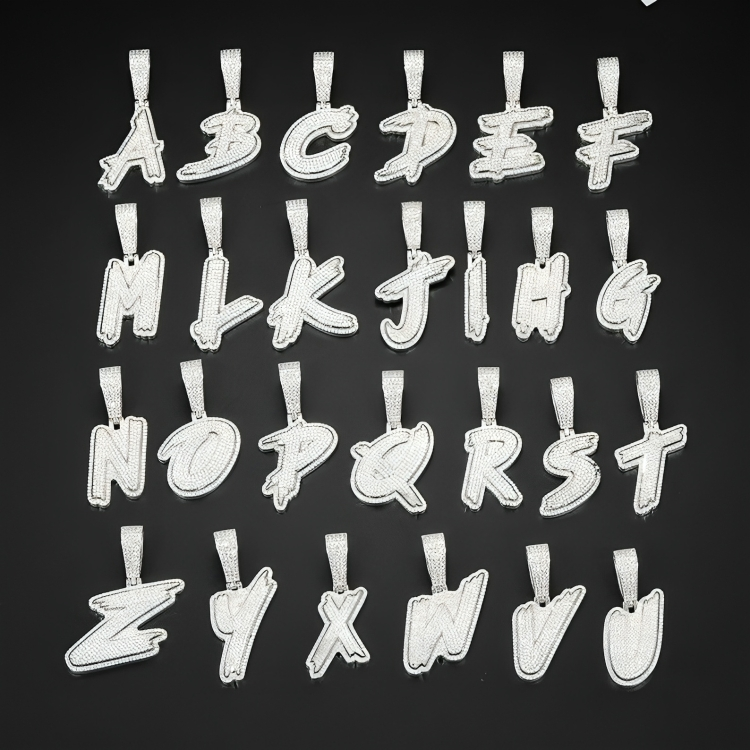 Moissanite diamond letter