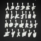 Moissanite diamond letter