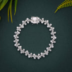 Cluster Marquise & Round Diamonds A Floral 14k Gold Bracelet - JBR Jeweler