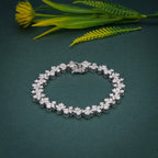 Cluster Marquise & Round Diamonds A Floral 14k Gold Bracelet - JBR Jeweler