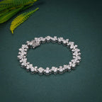 Cluster Marquise & Round Diamonds A Floral 14k Gold Bracelet - JBR Jeweler