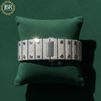 Colorful Roman Numeric Moissanite Iced Out Bust Down Watch For Mens - JBR Jeweler