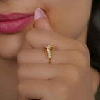 Crescent Lab Grown Diamond Wedding Band - JBR Jeweler