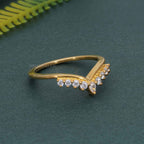 Crescent Moissanite Diamond Wedding Band - JBR Jeweler