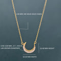 Crescent Moon Diamond 14k Gold Diamond Moon Charm luna necklace for women - JBR Jeweler