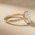 Antique inspired lab diamond ring
