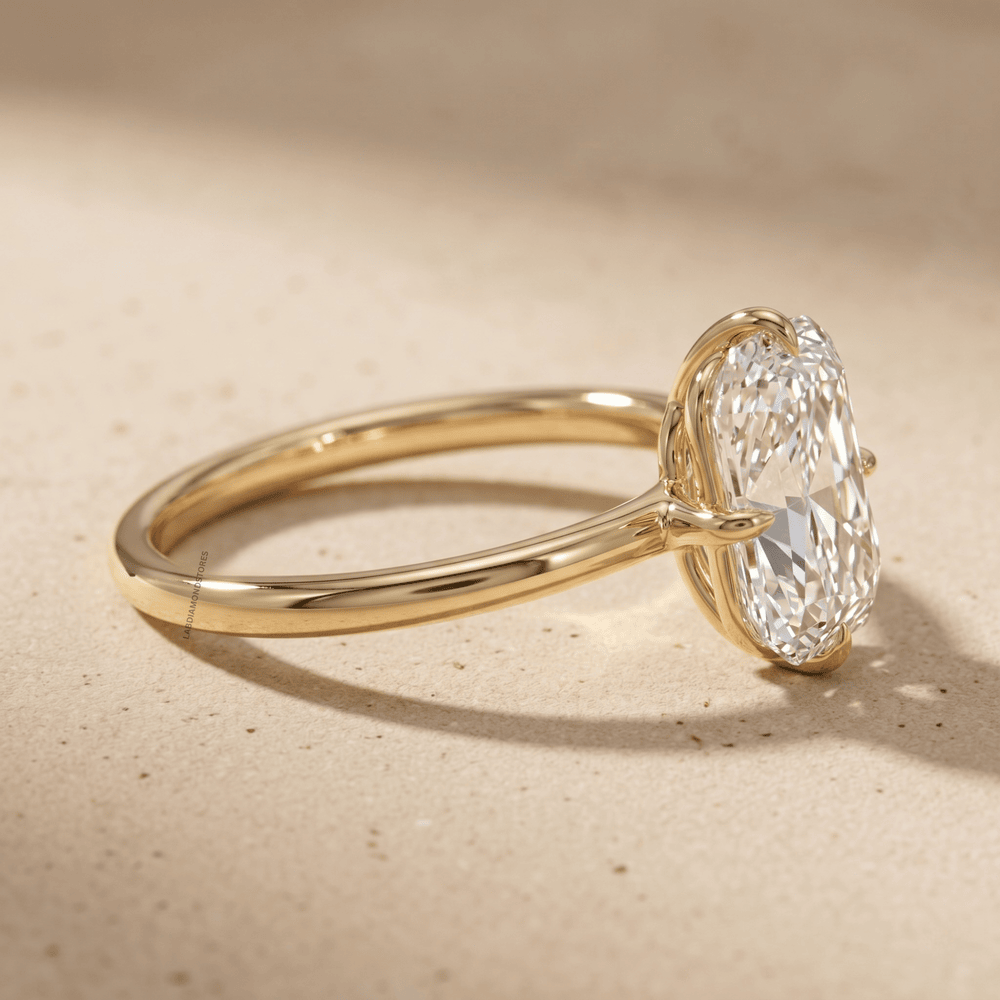 Antique inspired lab diamond ring