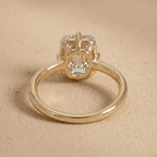 Lab diamond solitaire gold ring