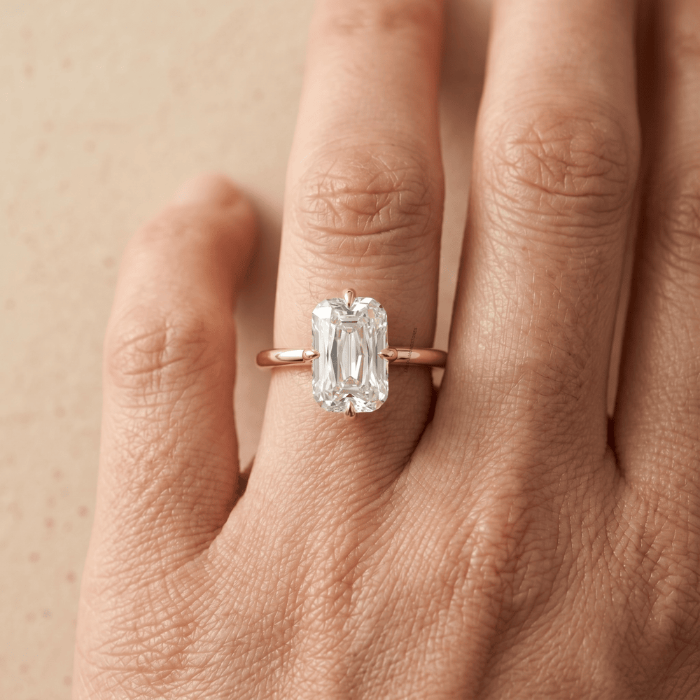 Unique crisscross cut diamond ring