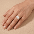 14K gold lab diamond bridal ring